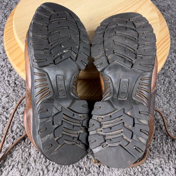 Vtg GBX Chukka Boots Mens Size 9.5 Brown Distressed Leather Suede Lace Up Ankle - Picture 8 of 8